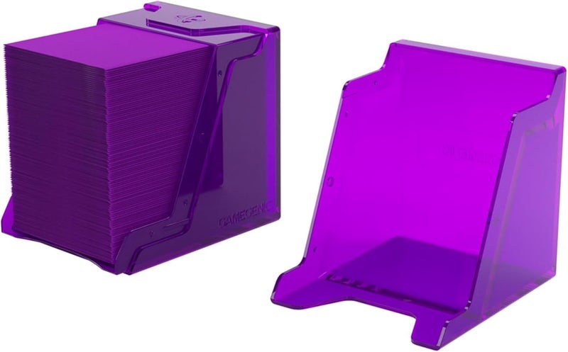 Gamegenic Bastion 100+ XL Deck Box - Compact, Secure, and Perfectly Organized for Your Trading Cards! Safely Protects 100+ Double-Sleeved Cards, Purple Color, Made - Image 4